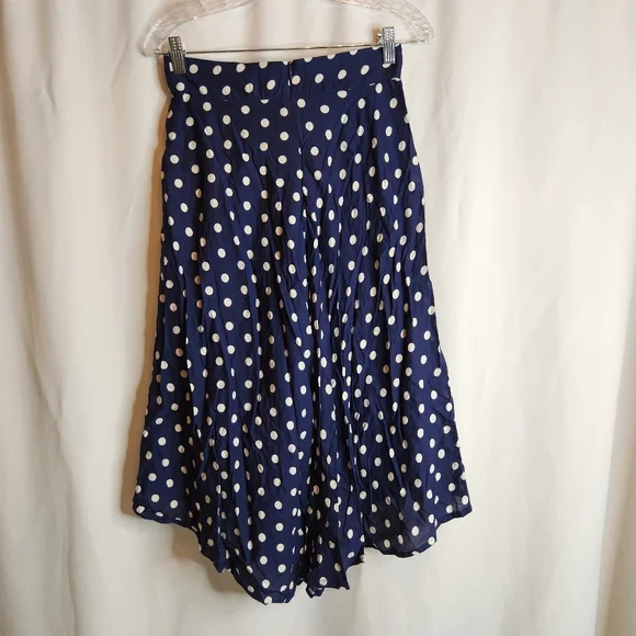 Anthropologie Polka Dot Tie Waist Midi Skirt  Size Small - Picture 5 of 9